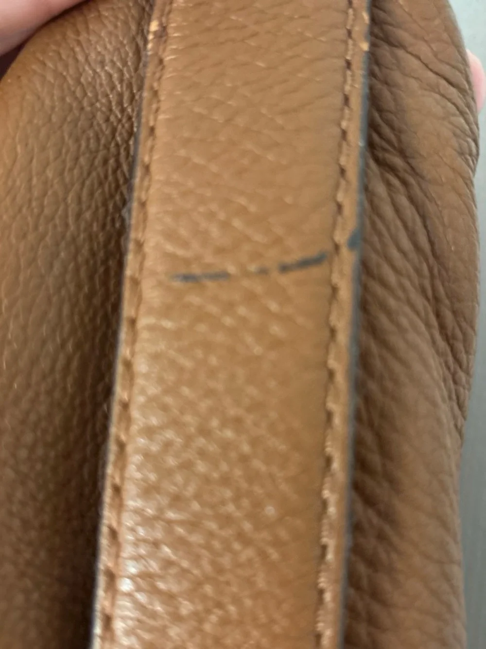 Michael Kors Chestnut Brown Pebbled Leather Hobo with Gold MK Emblem